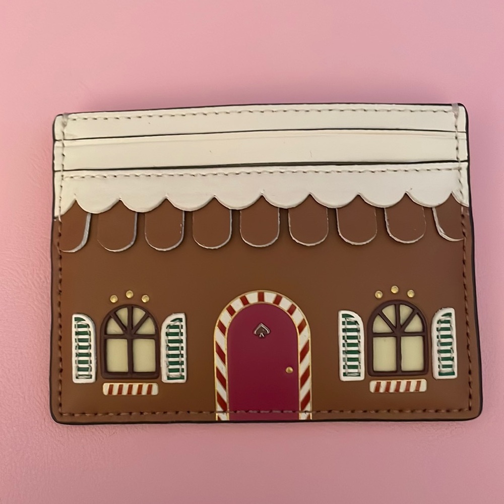 NWT Kate Spade ♠️ Gingerbread House Card Case